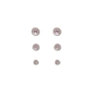 Brinco Trio Rosa Claro Prata 925