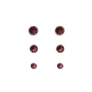 Brinco Trio Rosa Prata 925