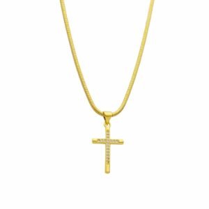 Colar Fio de Malha Crucifixo