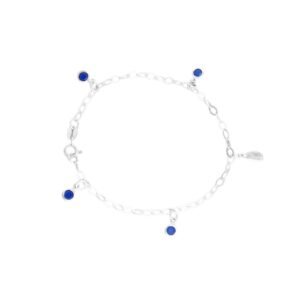 Pulseira 4 Cristais Prata 925