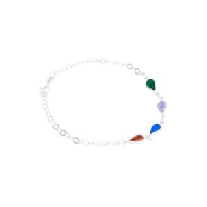 Pulseira 4 Gotas Prata 925