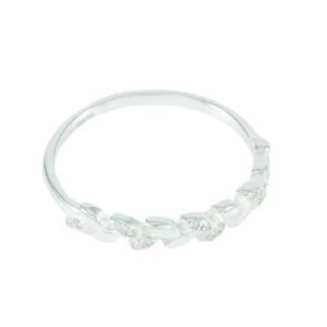Anel folhas prata 925
